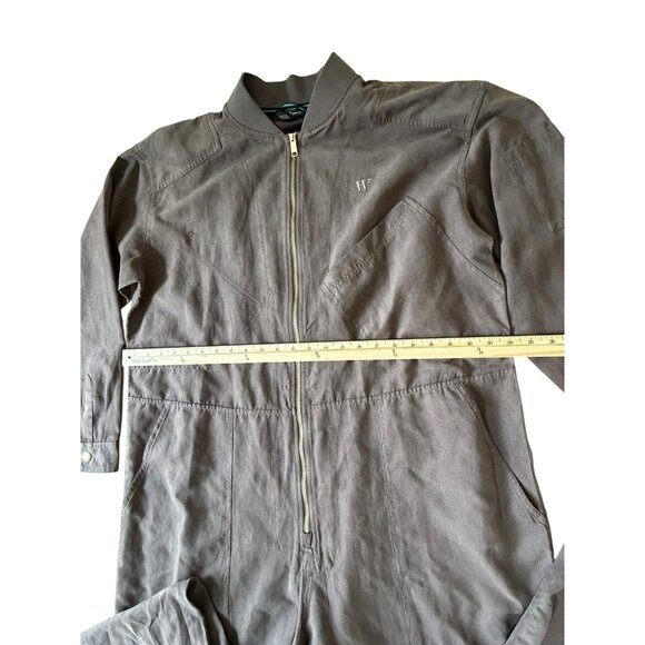 Houston White Faux Suede Jumpsuit Women’s Size Large Brown Gray Target Exclusive - Picture 4 of 13